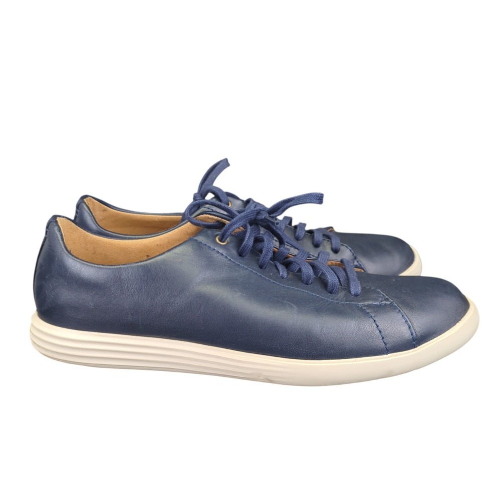 Cole Haan Crosscourt II Mens Blue Leather Lace Up Sneakers Casual Shoes Size 11M
